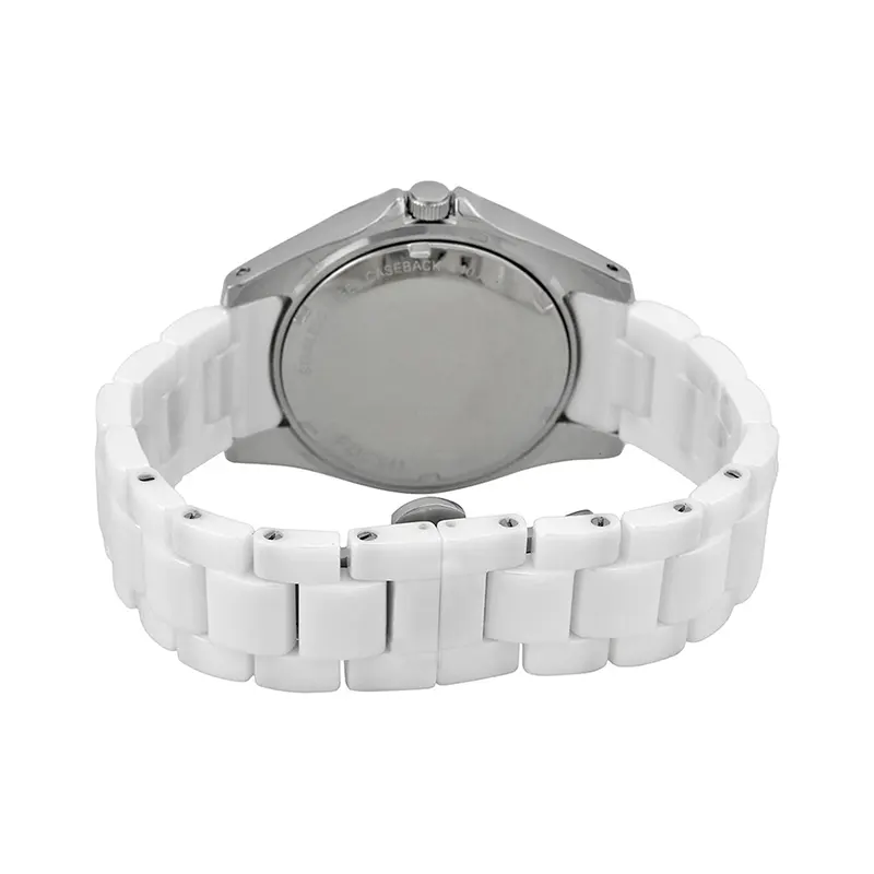 Fossil Chronograph Riley Ceramic White Dial Ladies Watch- CE1002